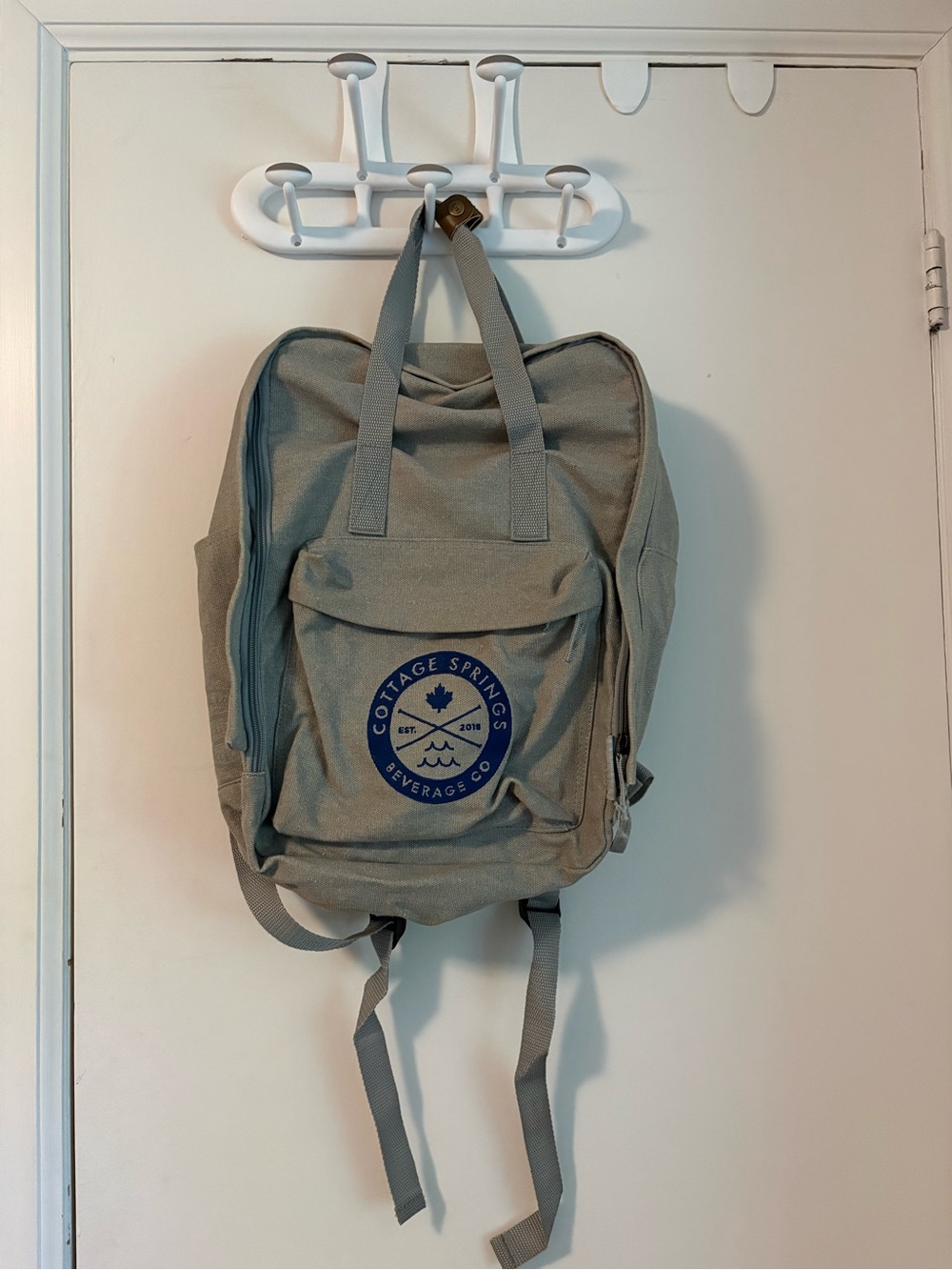 Gray Canvas Backpack
